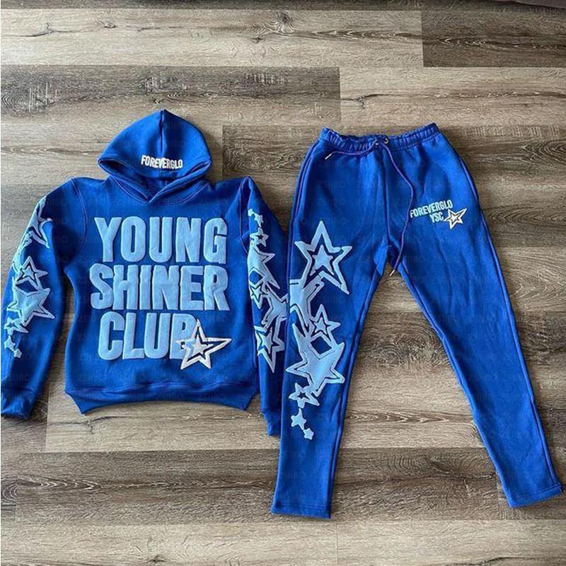Gothic Hip Hop Hoodie 3D Star Letter Print Streetwear Unisex Casual Pullover