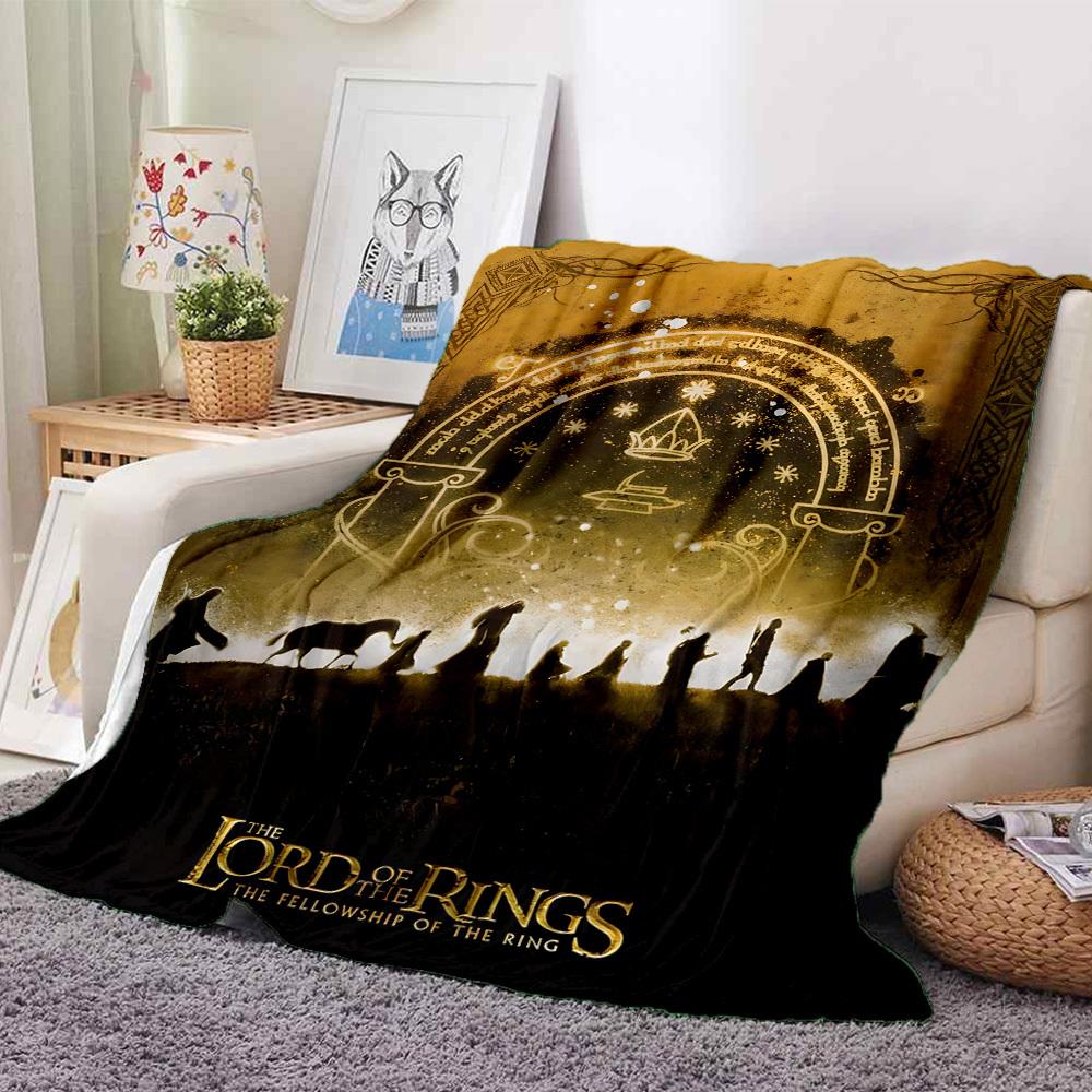 1pc The Lord of the Rings Flannel Throw Blanket - HD Printed Lightweight Soft Warm All-Season Blanket for Sofa, Bed, Travel072