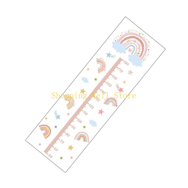 

KX4B Colorful Rainbow Height Measurement Wall Sticker for Kids Growth Chart Decal CN