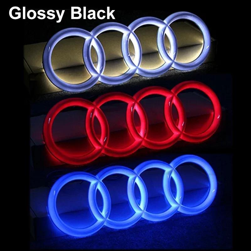 For Audi S5 Static Light Car Front Grille LED Emblem Decor for Audi A4 A5 Q5 RS5 A4L A3 8p Q3 A8 Decals Badge Sticker Exterior Accessories