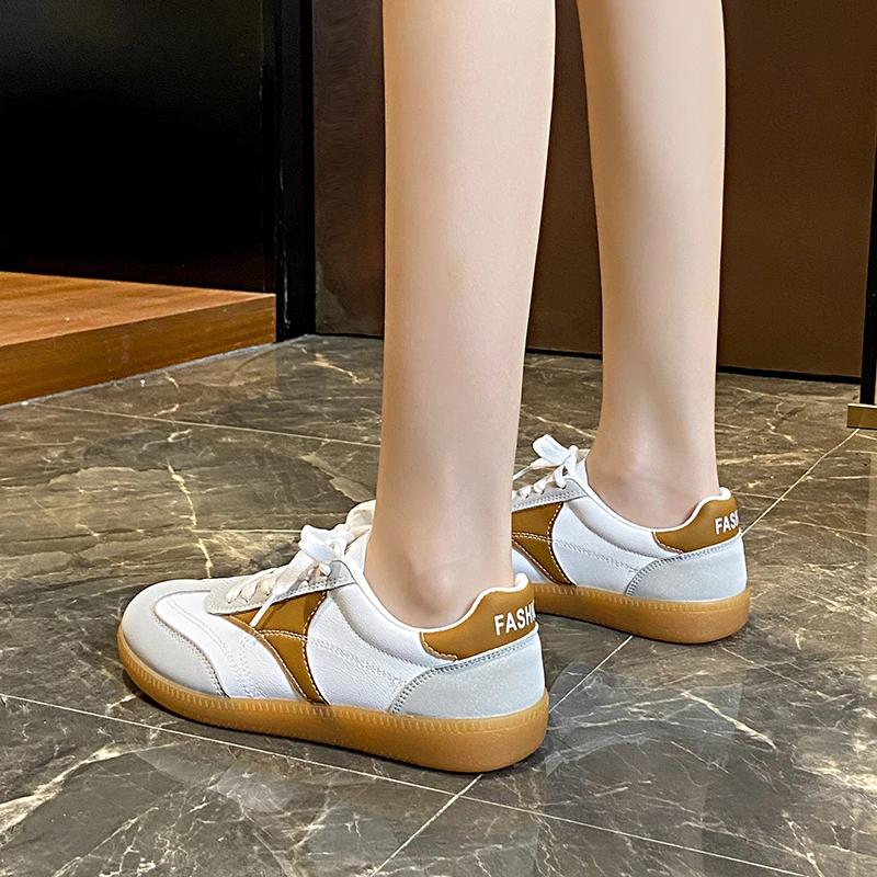 Mode Lässiger Sneaker 2024 Bequeme Übergröße Damen Sneaker Schnürschuhe Damen Sportschuhe Mode Rutschfest Frühling Herbst Damenschuh