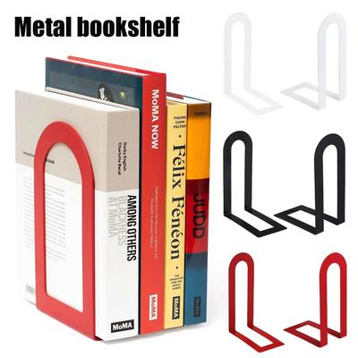 2PCS L-Shaped Book Support Rack Thickened Book Stand Simple Book Shelf Book