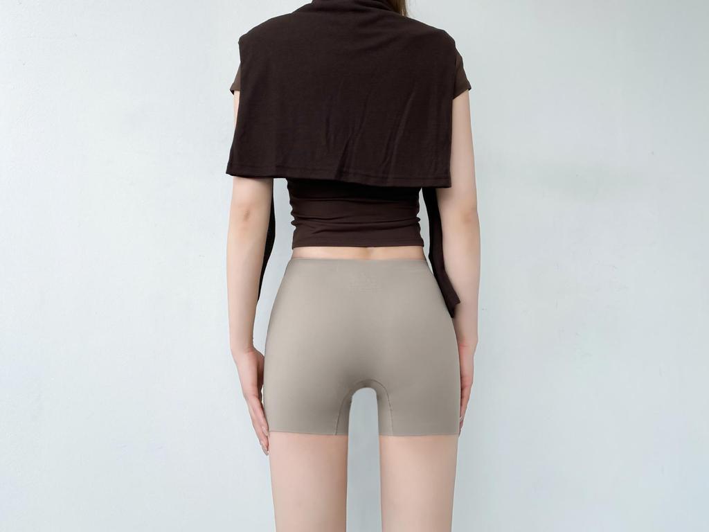 High-Waisted Women's Shaping Shorts - Anti-Exposure, No Panties Design