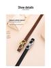 Women's Leather Belt with Rope Knot, H Buckle, Thin Waistband - 2026 Fashionable Accessory