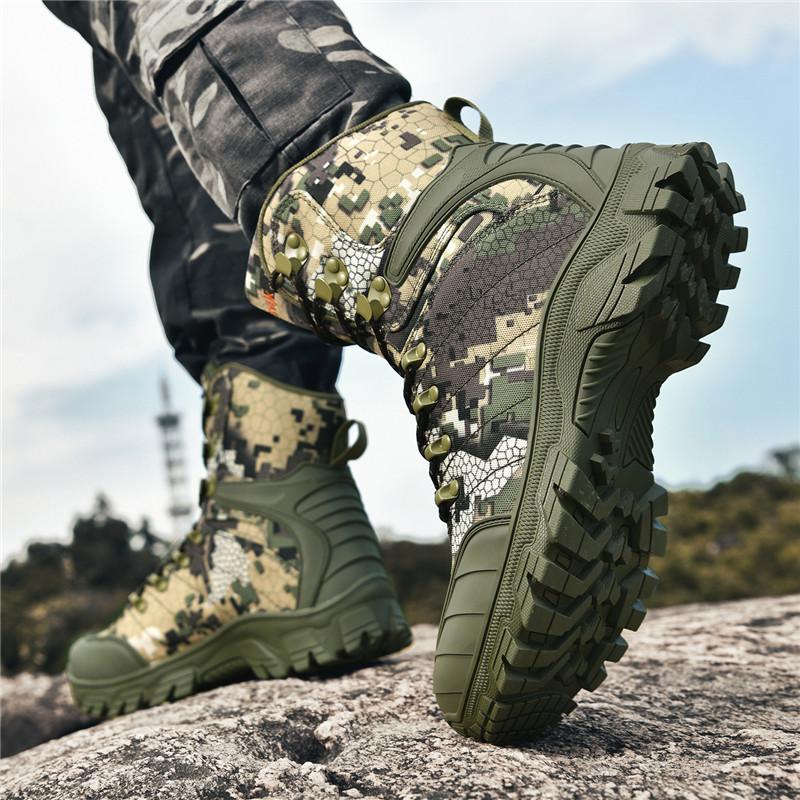 Men's Outdoor Climbing Shoes, Tactical Training Boots, Autumn Fitness, Off-road Hiking, Desert Boots, Sizes 39-46