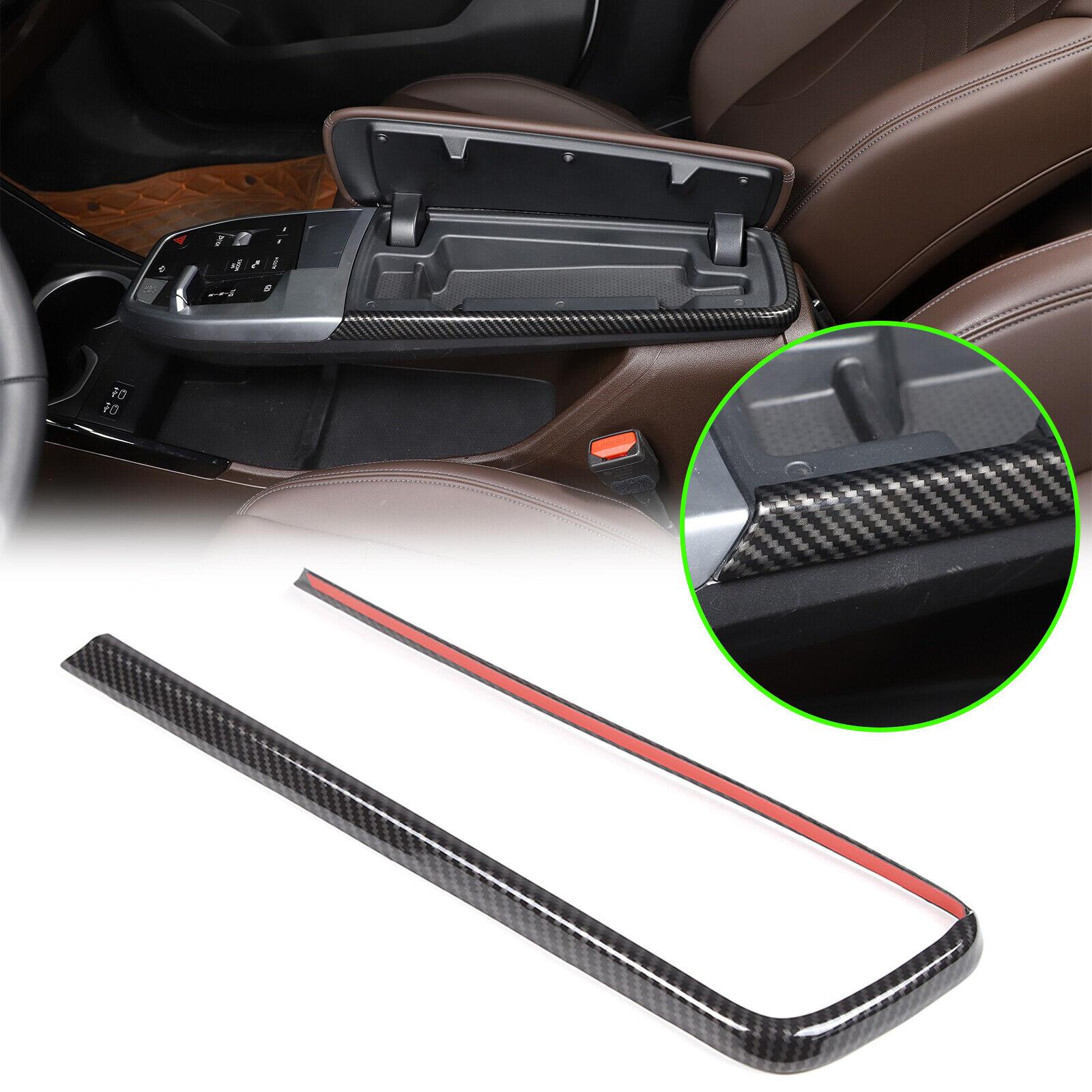 ABS Carbon fiber Center Console Armrest Frame Trim Cover For BMW X1 -24