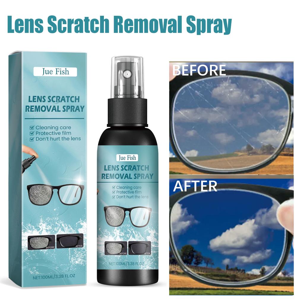 Pulitore Lenti Occhiali Spray Rimuovi Graffi Occhiali Pulitore Polvere Impronte Dita Olio Lenti Ripristina Chiarezza Lenti Spray Pulitore