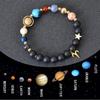 Eight Planets & Twelve Constellations Frosted Stone Beaded Bracelet