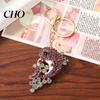 Wear-resistant Keychain Rhinestone Dolphin Sparkling Sea Animal Car Key Ring Holder Backpack Purse Handbag Charm Christmas Birthday Gifts for