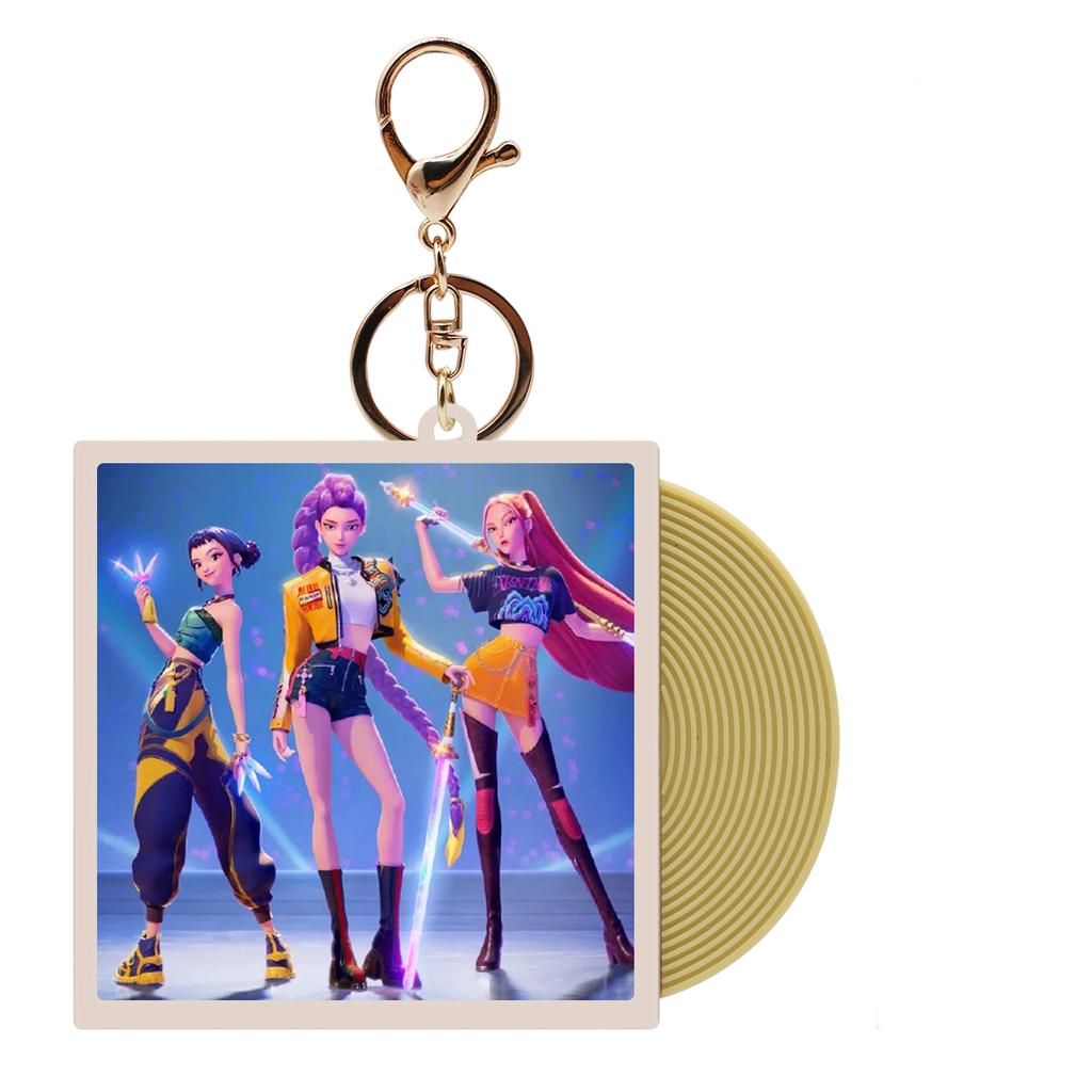 Black Vinyl Record Keychain Anime Peripheral Small Pendant