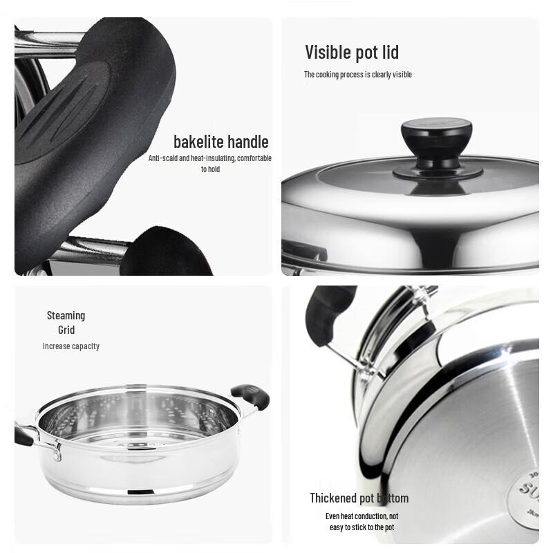 SUPOR 304 Edelstahl Dampfgarer