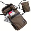 RFID Blocking Portable Travel Neck Wallet Passport Card Document Storage Bag Anti-theft Money Pouch Organizer
