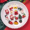 Christmas Resin Pendants - Santa And Snowman Ornament Set For Christmas Tree Decorations, Gift Wrapping, And Holiday Crafts