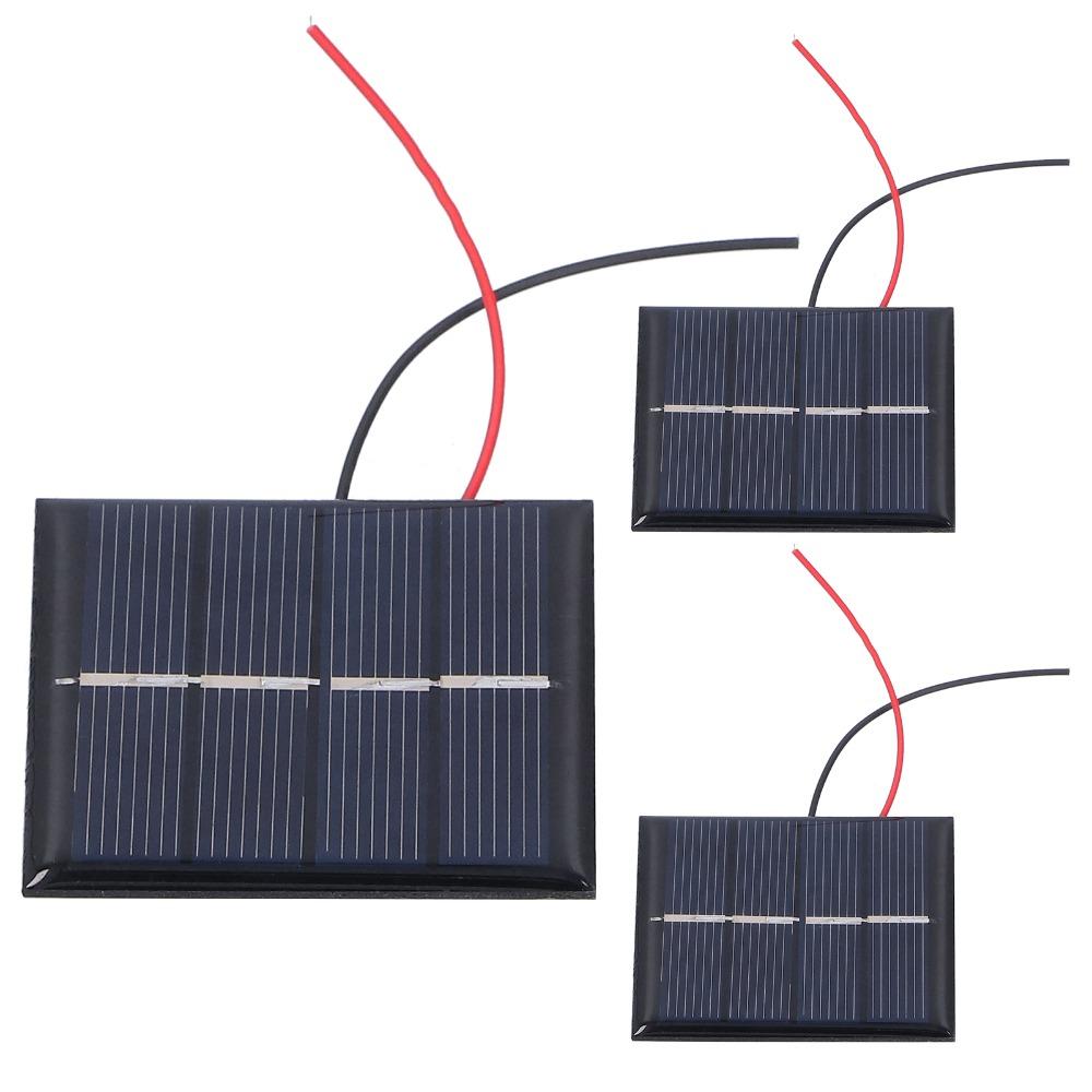 3 Pcs 0.45W 2V Solar Panel Cells Polysilicon DIY Solar Panel Durable Solar Power Cells  Camping