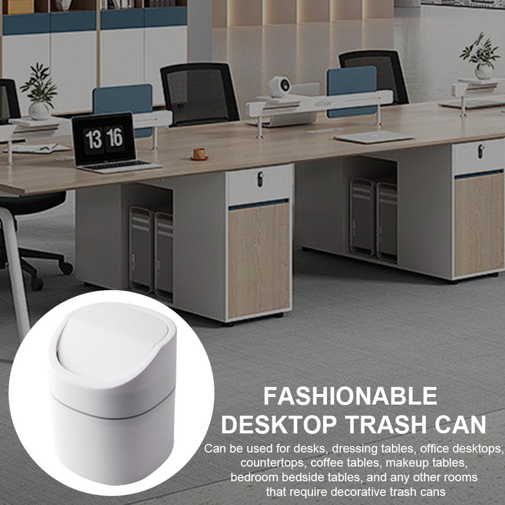 Mini-Abfalleimer Mülleimer Desktop-Abfallkorb Nordischer Stil Kleinkram Eimer Box Abnehmbarer Deckel Haushaltsaufbewahrungszubehör