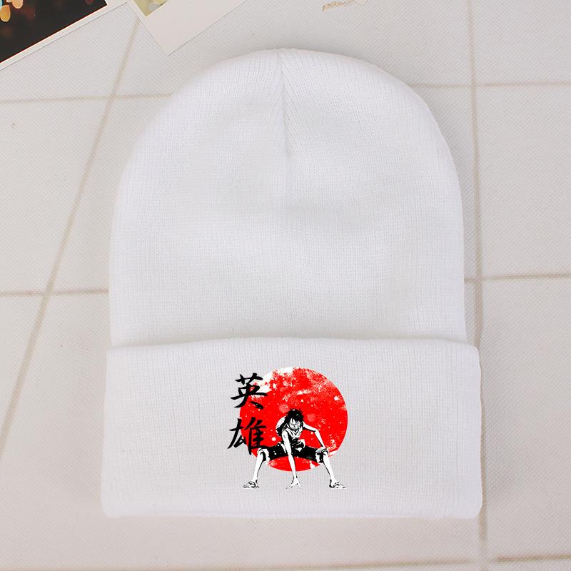 Janpanese Anime Winter Hats for Unisex Luffy New Beanies Knitted Hat Autumn Female Beanie Caps Warmer Bonnet Ladies Casual Cap