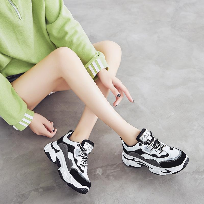 2024 Korean version ins super fire panda women's shoes, new women's dad shoes in summer