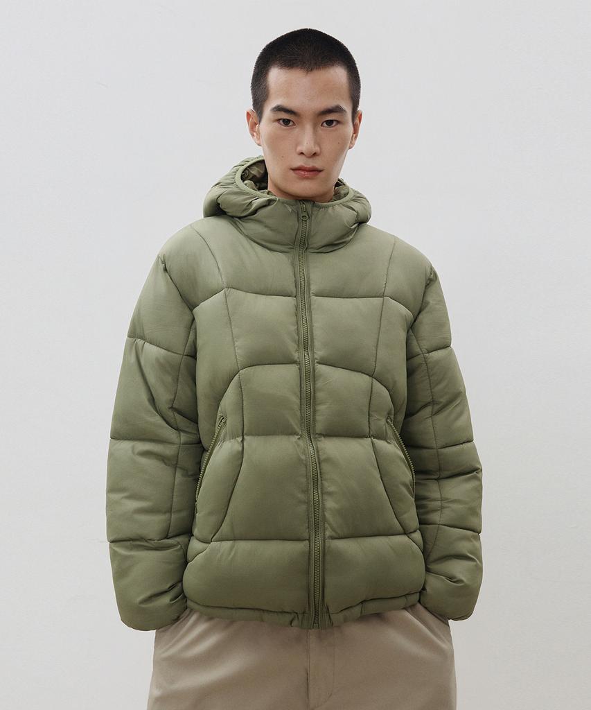 Leire Balaclava Puffer Hooded Jacket [Khaki]