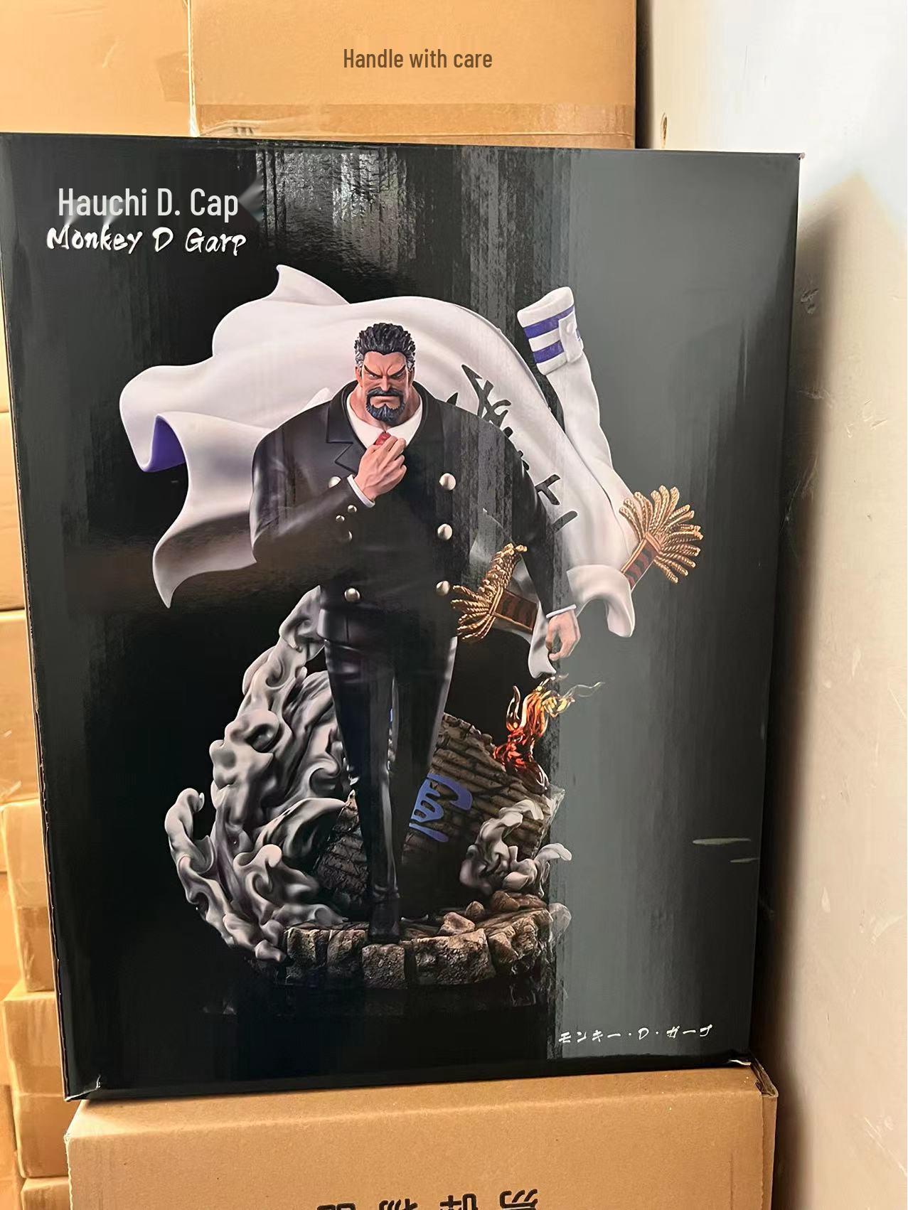 One Piece Vice Admiral Garp Three-Headed Sculpture Figures Gift