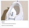Women's W3612 White Leather Thick-Soled Casual Shoes, 2024 Autumn Collection