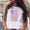 Women T-shirts Love Trend Style Dog Paw Cartoon Animal Pet 90s Summer Graphic Print Female Stylish T Top Shirt Girl Tee T-Shirt