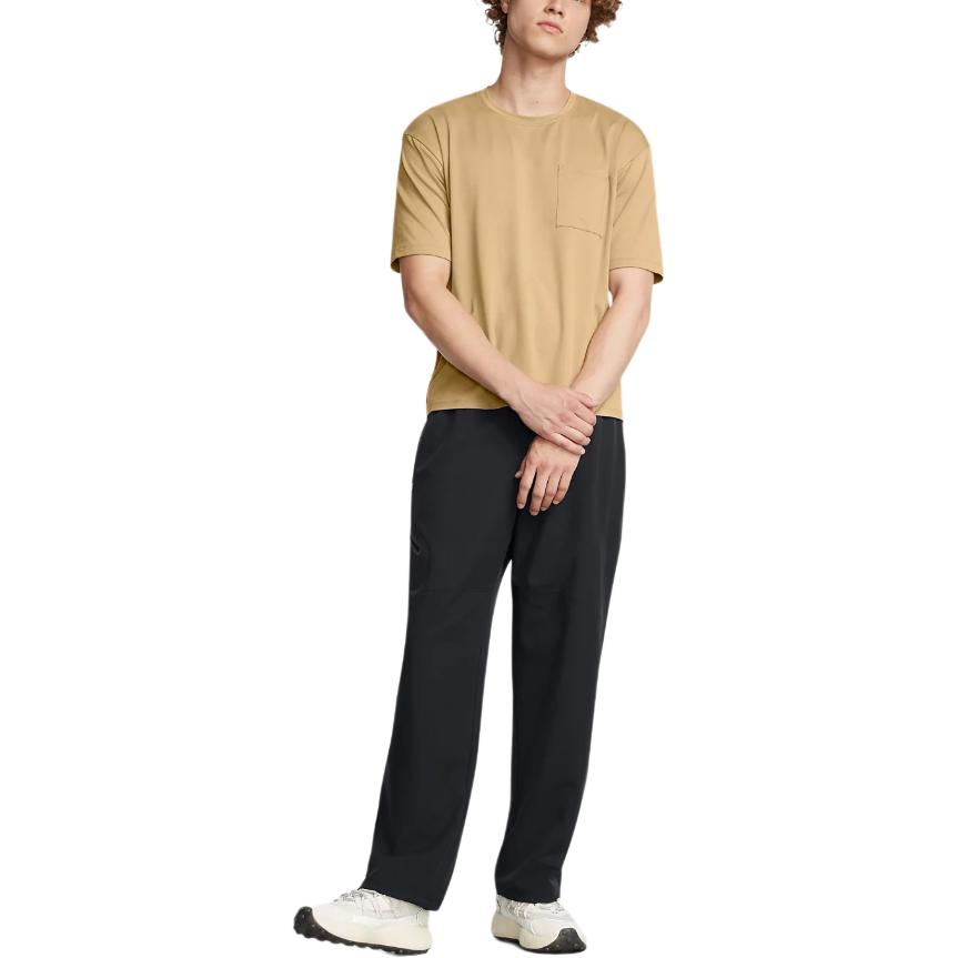 Under Armour Meridian Solid Round Neck Short Sleeve T-Shirt Men Tops Camel-Brown 1382805-263