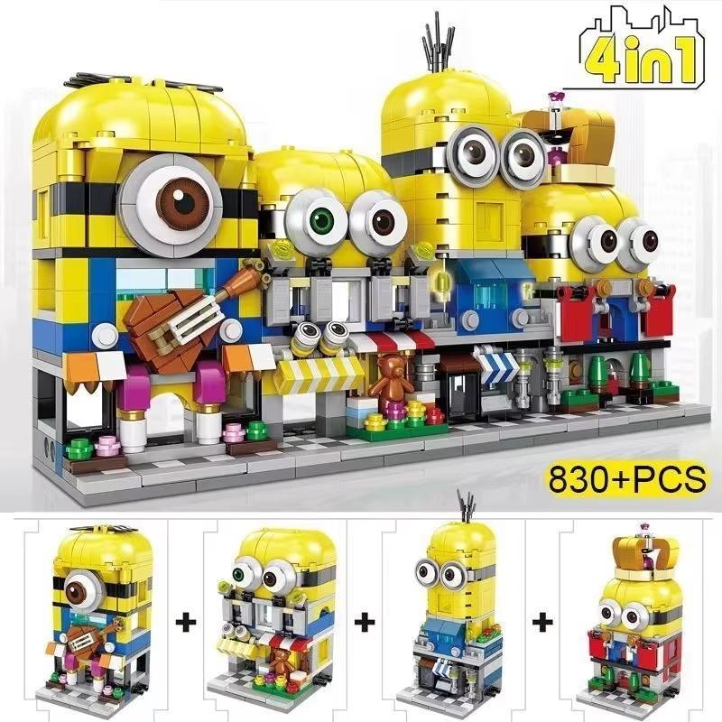 Street Minicity View Building Educational Construction Set Articulated Action Figure Toy Desktop Decorationation Boy Puzzle Toy Gift