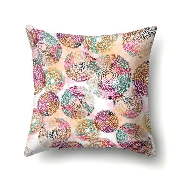 Colorful Exotic Style Abstract Geometric Bohemian Decorative Cushion Cover Square Geometry Pillowcase Home Decor Pillows Cover