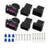 Automotive Idle Motor Wiring Plug Kit 443906233 Repair Set with Plastic Housing, Metal Terminals and Outer Covers for Vehicle Harness Service