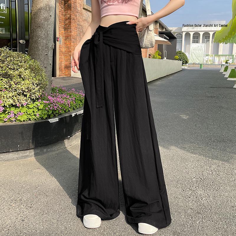 High-Waisted Urban Style Slim Fit Women s Butt Curtain Skirt L