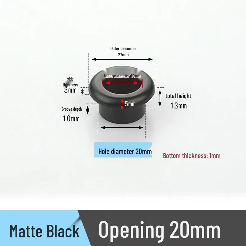 Round Cable Grommet: Desk Cable Organizer & Ventilation Cover