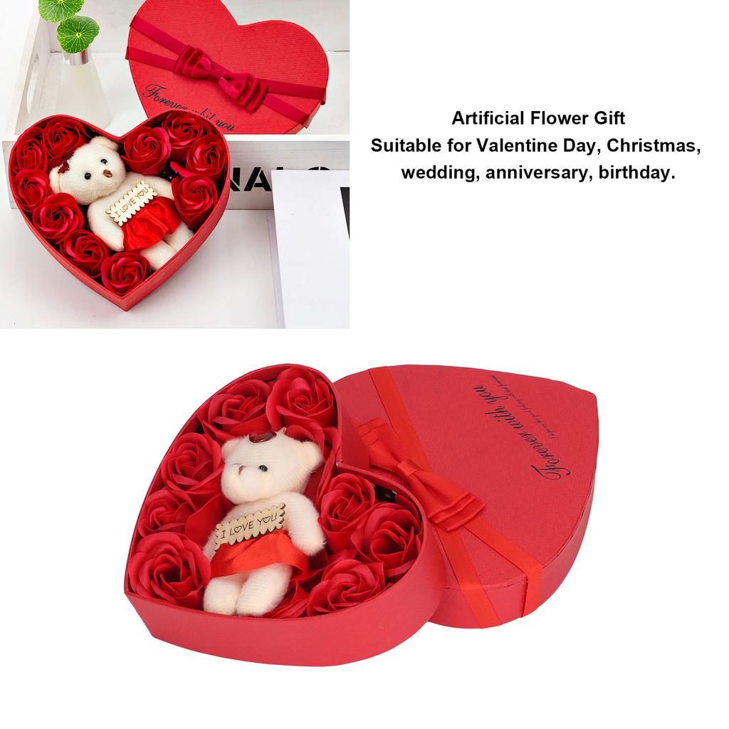 Soap Rose Gift Box Heartshaped Home Decorations Fast Colours Romantic Soft Bath Flower Soap