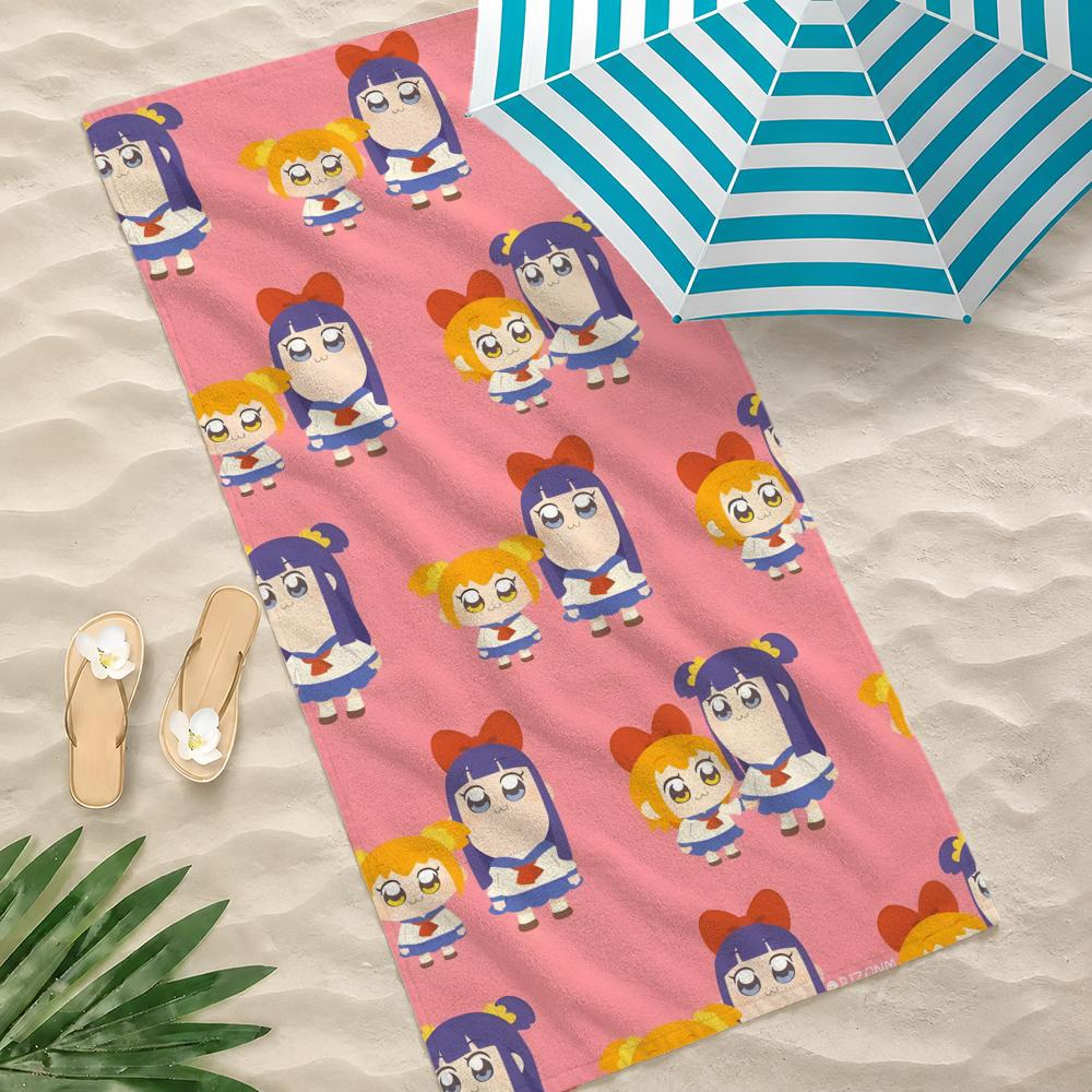 Anime Pop Team Epic Towel Microfiber Beach Towel Quick Dry Absorbent Soft for Swimming Yoga Resort Travel Camping