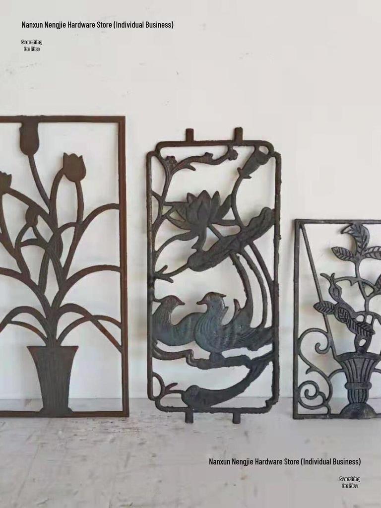 Wrought Iron & Cast Iron Floral Gate with Zinc Steel Guardrail & Metal Archway Accessories
