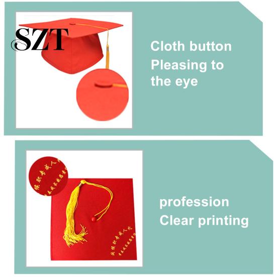 Unisex Graduation Cap with Tassel Bachelors Hat Adjustable Size Elastic Flexible Band Dress Accessory Master Degree Ceremony