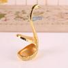 7PCS Creative Metal Cutlery Set Decoration Luxury Dessert Tableware with 6 Spoons Coffee Tea Stirring Spoon with Swan Stand
