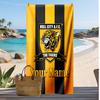 Asciugamano da Spiaggia Personalizzato Stampato Hull City Logo Calcio Supporto Nome Personalizzato Testo Asciugamano Assorbente Per Sport Viaggio Regalo Speciale