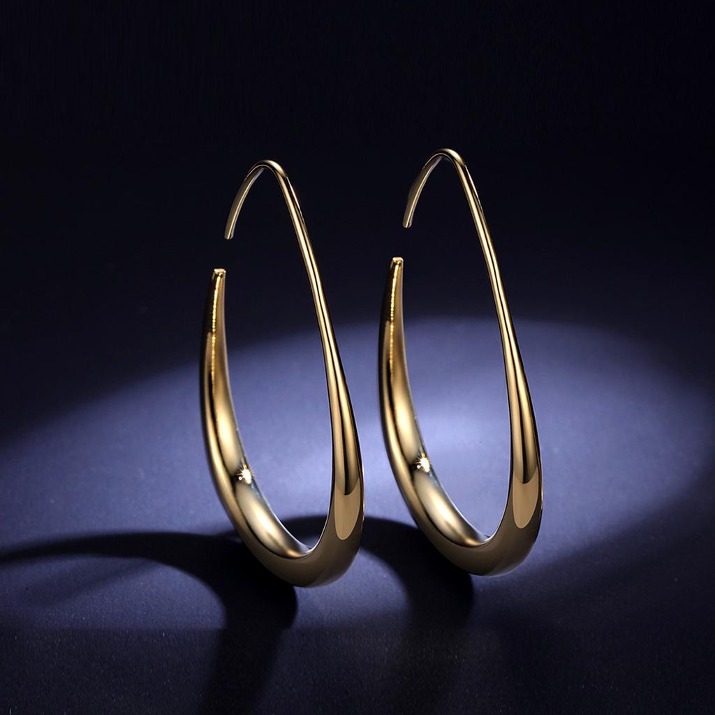 Elegant Teardrop Earrings Jewelry Graceful Teardrop Eer Hoops Accessory Trendy Ear Rings Adornment for Gatherings