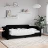 Vidaxl Sofa with Sleeping Function, Black, 100X200 Cm, Upholstered In Fabric