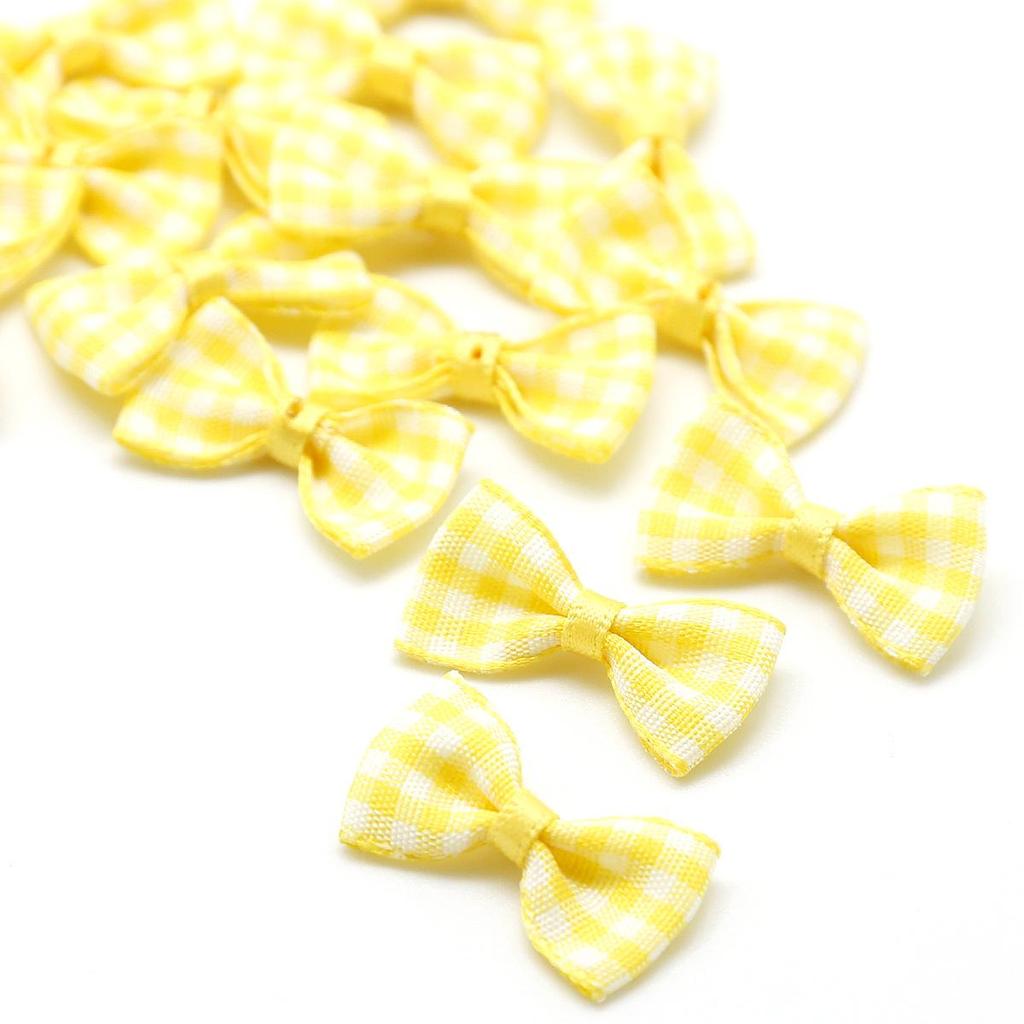 Handmade Plaid Bow Fabric Hairpin & Headband Kit