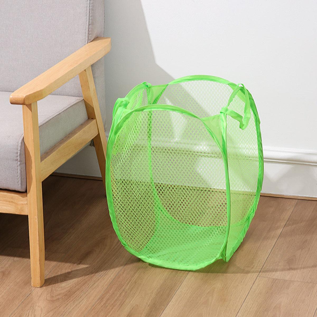 

Портативная Складная Вместительная Корзина для Хранения Грязной Одежды, Вентилируемая Сетчатая Корзина для Грязного Белья для Ванной Комнаты, Удобная Корзина для Белья