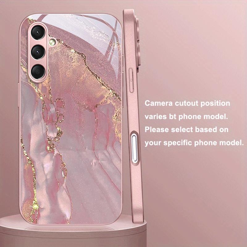 Marble Painted Tempered Glass Phone Case For Samsung Galaxy S26 Ultra S25 Plus S23 S24 Ultra S20 FE S21 FE Cases Hard Back Cover