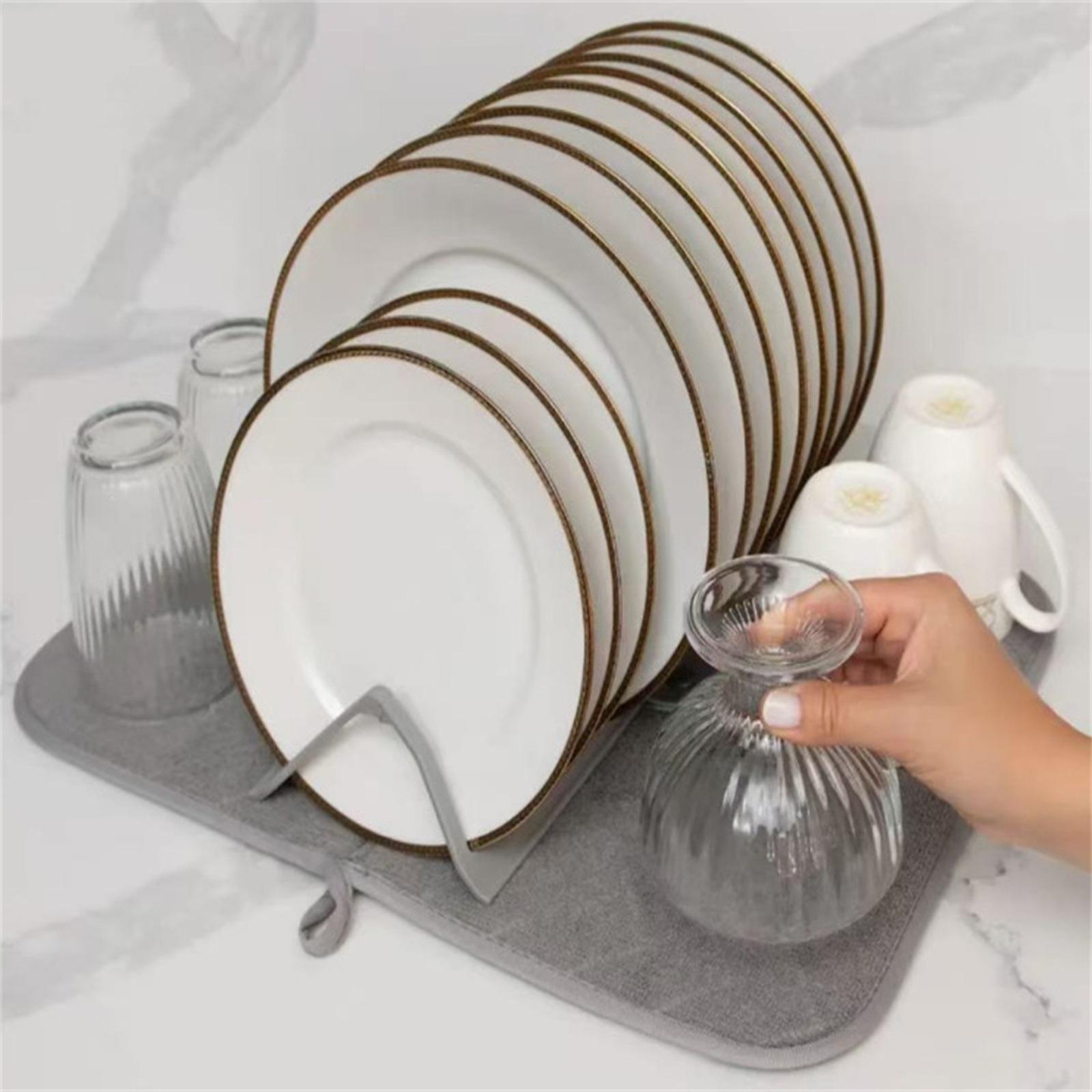 Folding mat, kitchen shelf, countertop storage rack, absorbent mat, multifunctional ultra-fine fiber absorbent dining mat one size