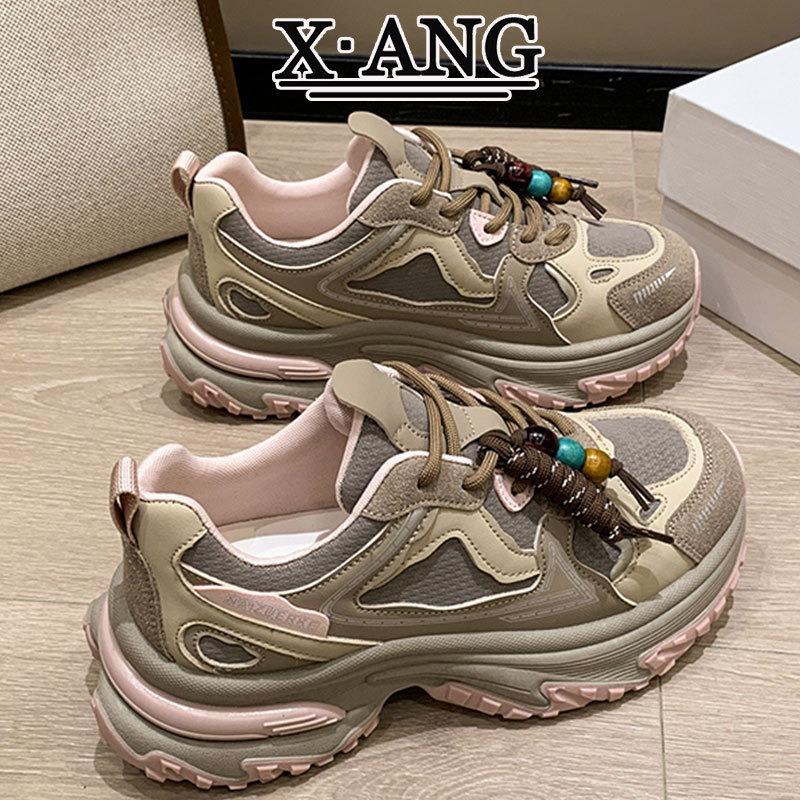 

Leather thick-soled heightening dad shoes women s shoes early autumn new versatile lightweight casual sports shoes women s models 40