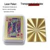 Gold Foil Waterproof Playing Cards In Transparent Plastic Box