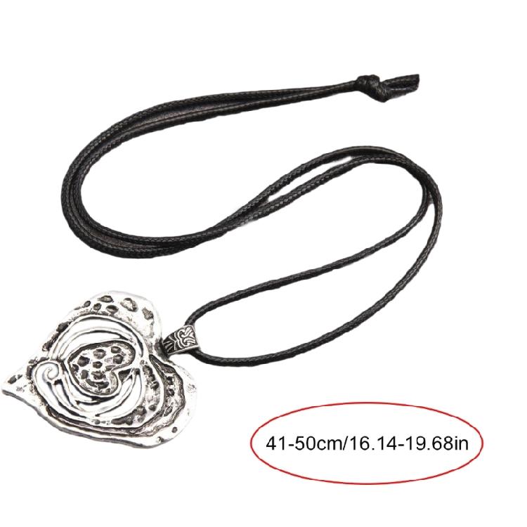 Prosty, a jednocześnie szykowny naszyjnik z sercem, wykonany ze stopu cynku, codzienna biżuteria, niezbędny wisiorek z sercem, łańcuszek na obojczyk