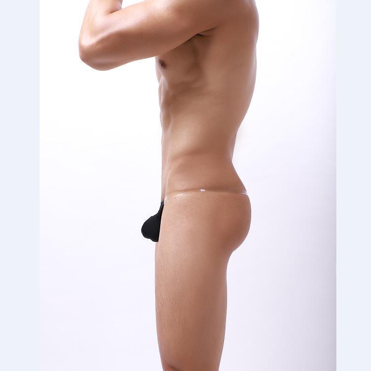 Men's Invisible Waistband Thong Bikini - Low Waist Tummy Thong Underwear
