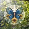 Metall Drehendes Windspiel Sonnenblume Schmetterling Gartendeko Spirale Hängende Kunsthandwerk Windmühle Zwei Wege Drehbar Outdoor Hängende Dekoration