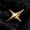 Fashion Retro Cross Star Brooch, Simple Niche Tetragonal Star Pin, Men'S And Women'S Metal Clothing, Corsage Accessories