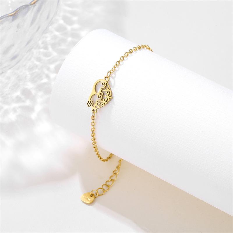 Mama Letter Pendant Necklace For Women Mom Mother's Day Clavicle Chain Choker Stainless Steel Jewelry Minimal Gift